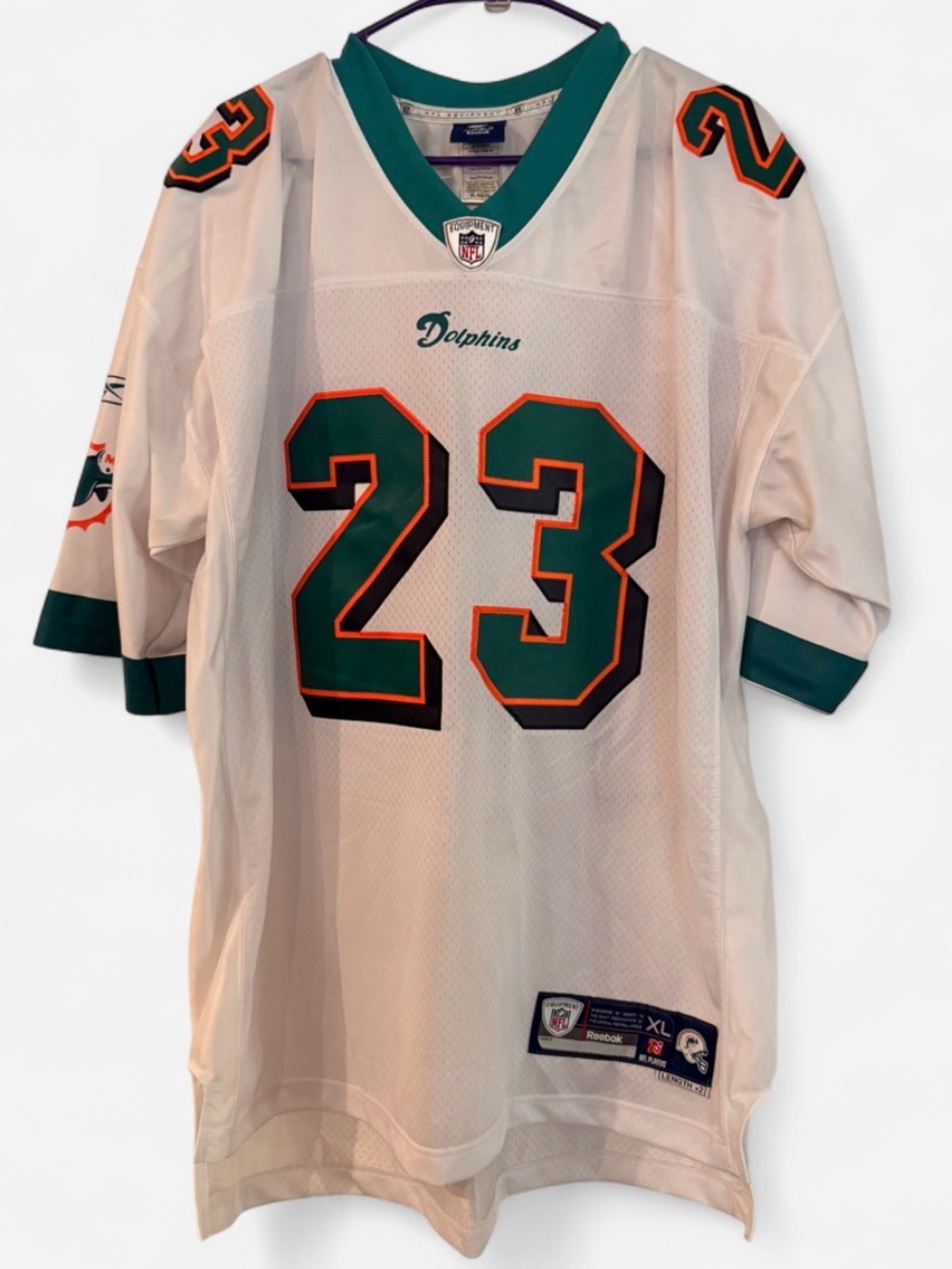Vintage Reebok NFL Equipment Miami Dolphins Ronnie Brown Jersey XL